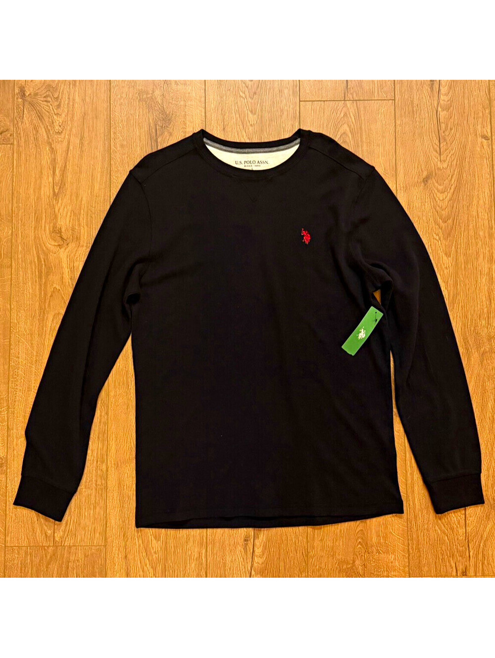 U.S. Polo Assn. Men’s Black Embroidered Logo Crew NWT Large